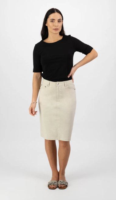 Poplin Skirt with Back Vent (372AVP)