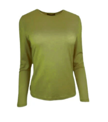 Satin Elastic Trim Crew Neck Top (EBAS503)