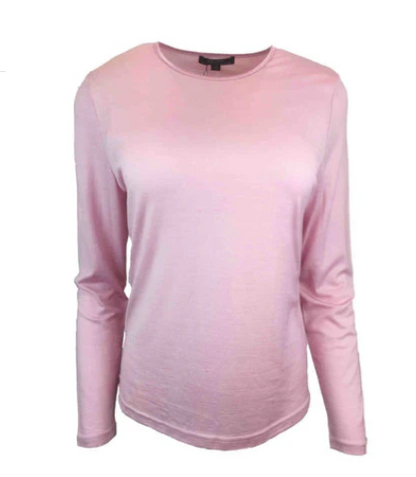 Satin Elastic Trim Crew Neck Top (EBAS503)