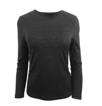 Satin Elastic Trim Crew Neck Top (EBAS503)