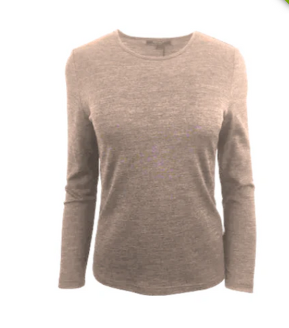 Satin Elastic Trim Crew Neck Top (EBAS503)