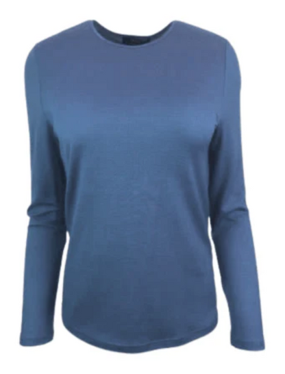 Satin Elastic Trim Crew Neck Top (EBAS503)