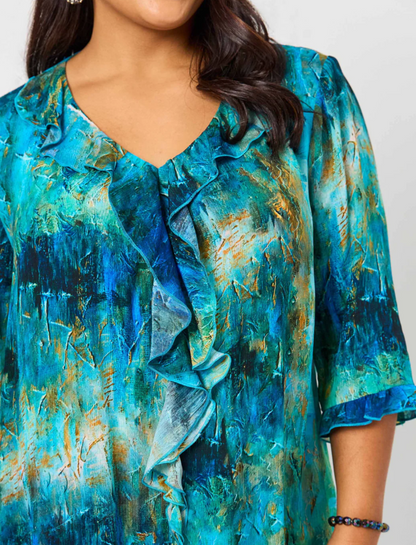 Printed Frill Top (640113)