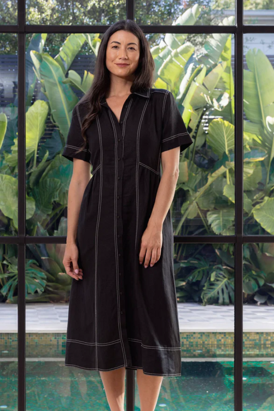 Contrast Stitch Dress (596J5100)