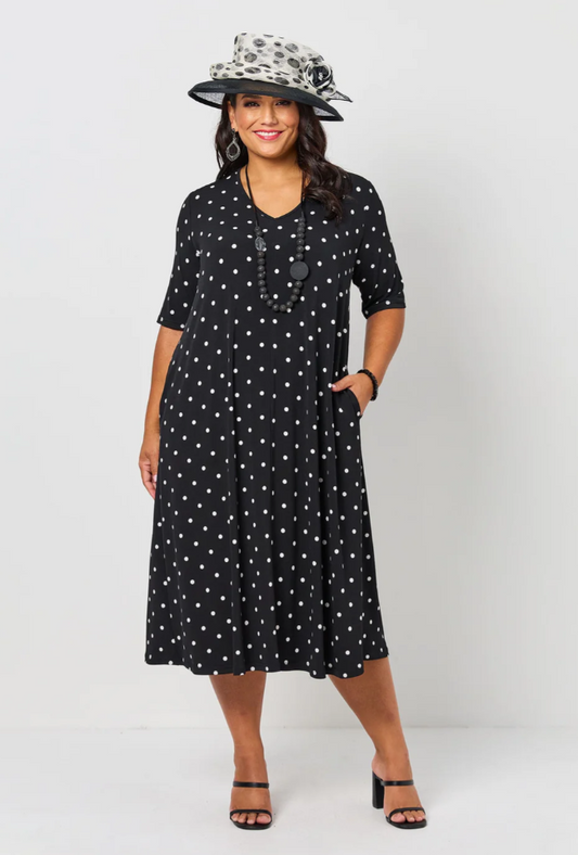 V-Neck Jersey Dress (647001)
