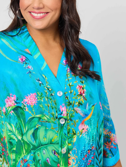 Sienna Print Button Thru Top (641078)