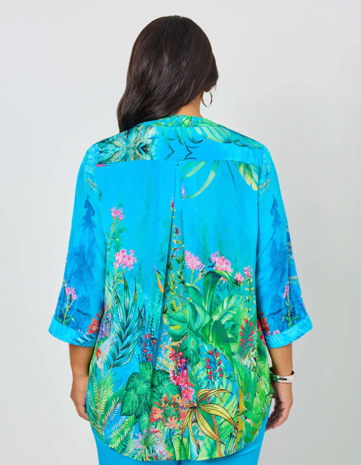 Sienna Print Button Thru Top (641078)