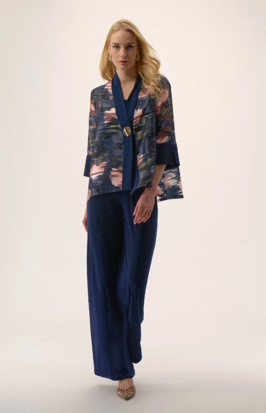 Signature | Jacquard Organza Floral Print Swing Jacket (254729)
