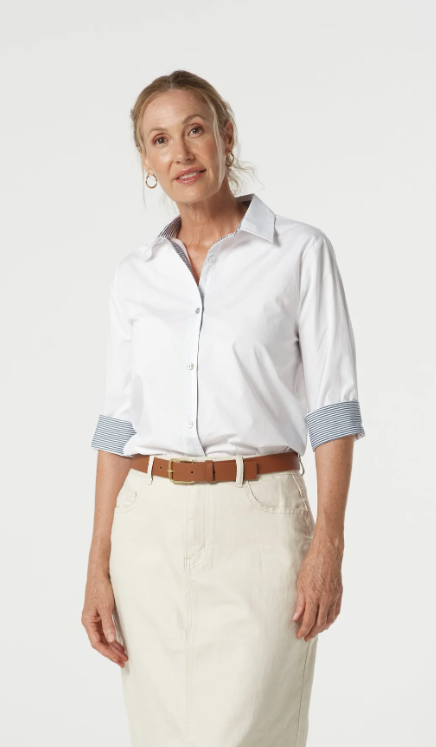 Classic Cotton 3/4 Sleeve Shirt (4436)