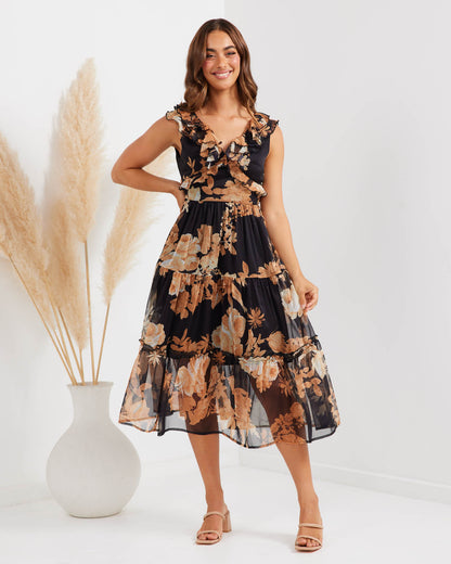 Carmela Dress (TS730-BLKF)