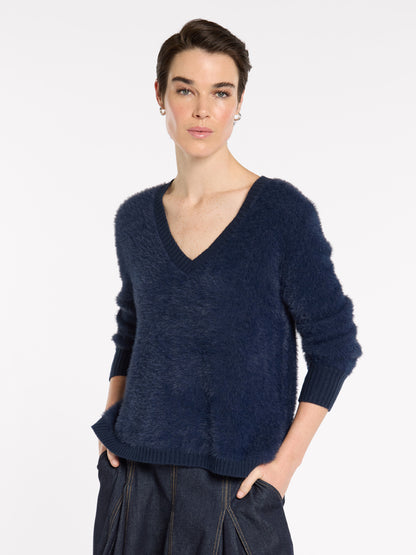 Fluffy V-Neck Jumper (YTMP3627)