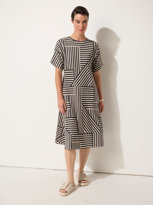 Spliced Stripe Dress (YTMP9341)