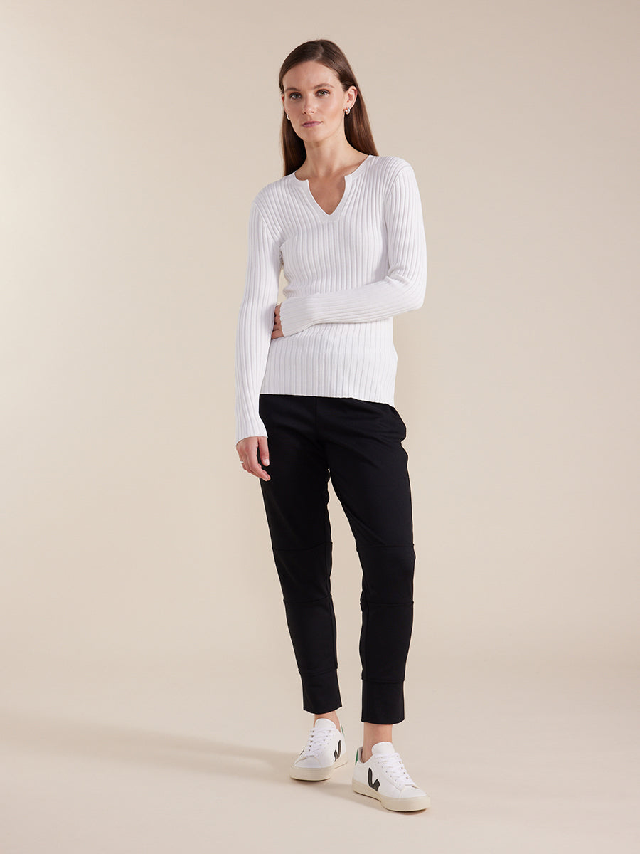 Essential Rib Knit Henley (YTMW43579)