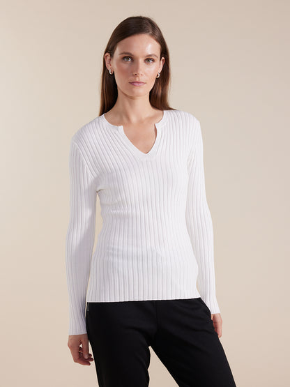 Essential Rib Knit Henley (YTMW43579)