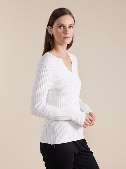 Essential Rib Knit Henley (YTMW43579)