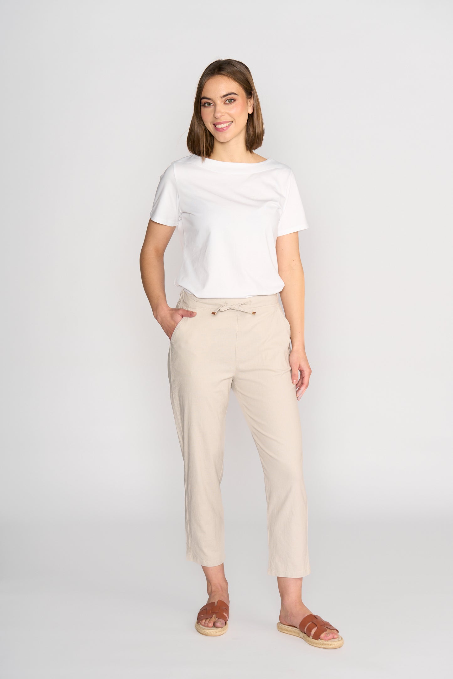 7/8 Length Slim-Leg Pants (5791A)