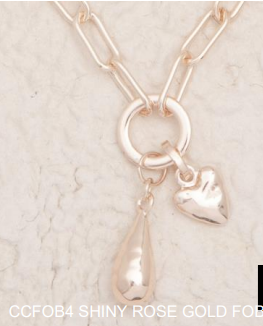 Teardrop heart Chain Necklace (CCFOB4)