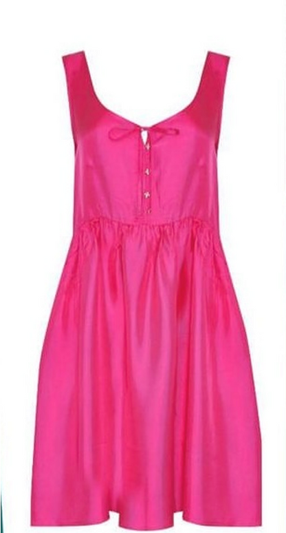 Carnation Silk Dress (19NB048)
